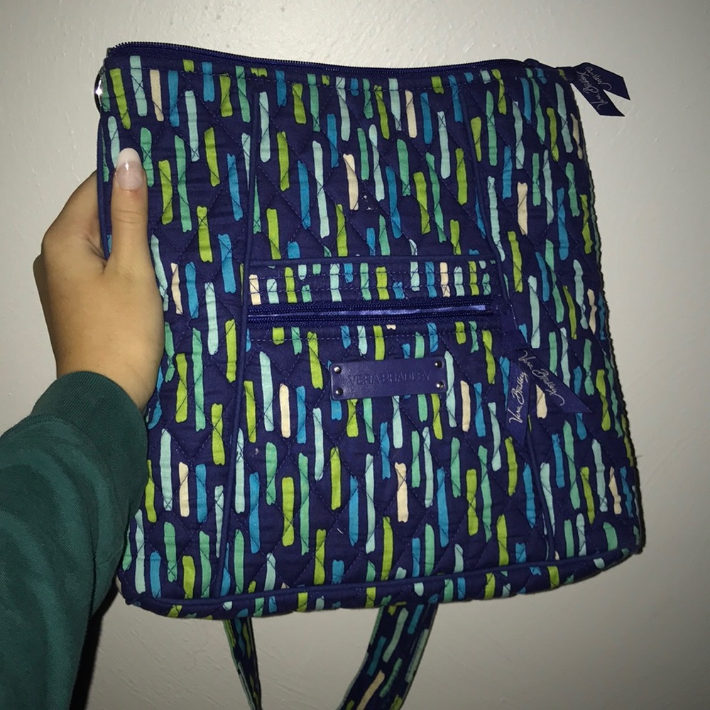 Blue and Green Vera Bradley Cross-Body Bag